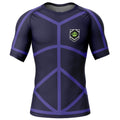 Morukai "Training Uniform" Blue Lock Short Sleeve Rash Guard Compression Shirt