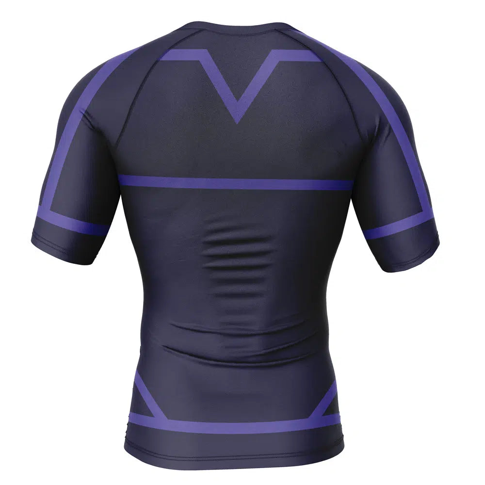 Morukai "Training Uniform" Blue Lock Short Sleeve Rash Guard Compression Shirt