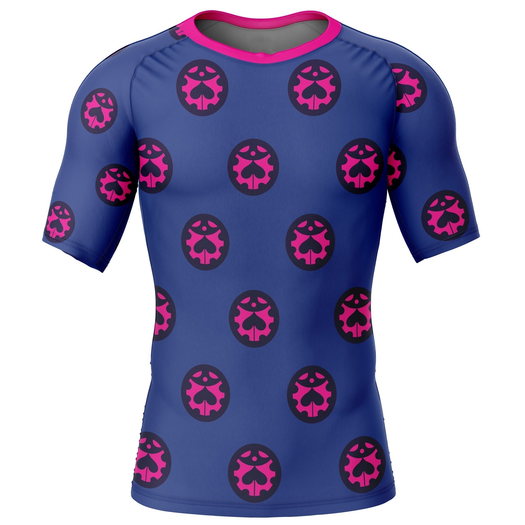 Morukai "Giorno Giovanna" Jojo's Bizarre Adventure Short Sleeve Rash Guard Compression Shirt