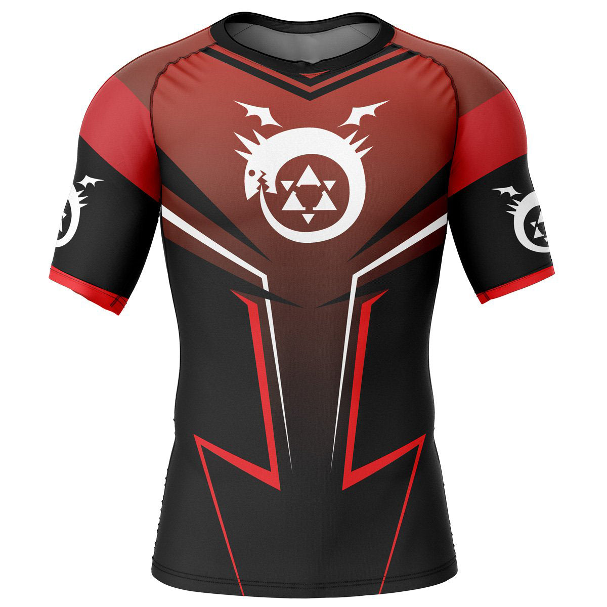 Morukai "Homunculus" Fullmetal Alchemist Short Sleeve Rash Guard Compression Shirt