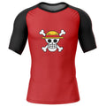 Morukai "Luffy Straw Hat pirates One Piece Short Sleeve Rash Guard Compression Shirt