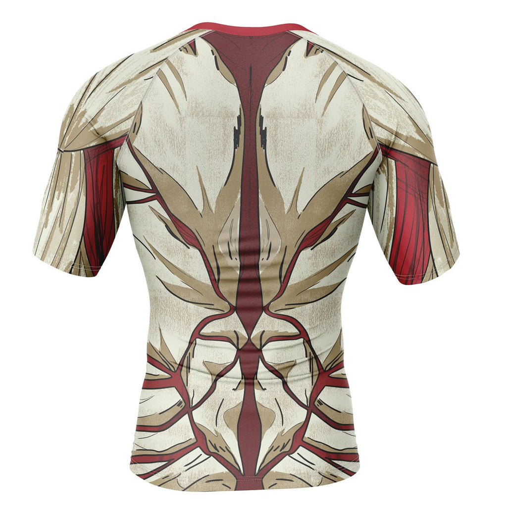 Morukai "Reiner Braun Armored Attack on Titan Short Sleeve Rash Guard Compression Shirt