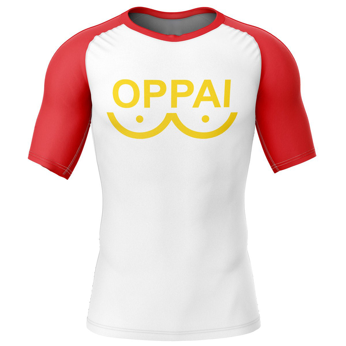 Morukai "Saitama Oppai" One Punch Man Short Sleeve Rash Guard Compression Shirt