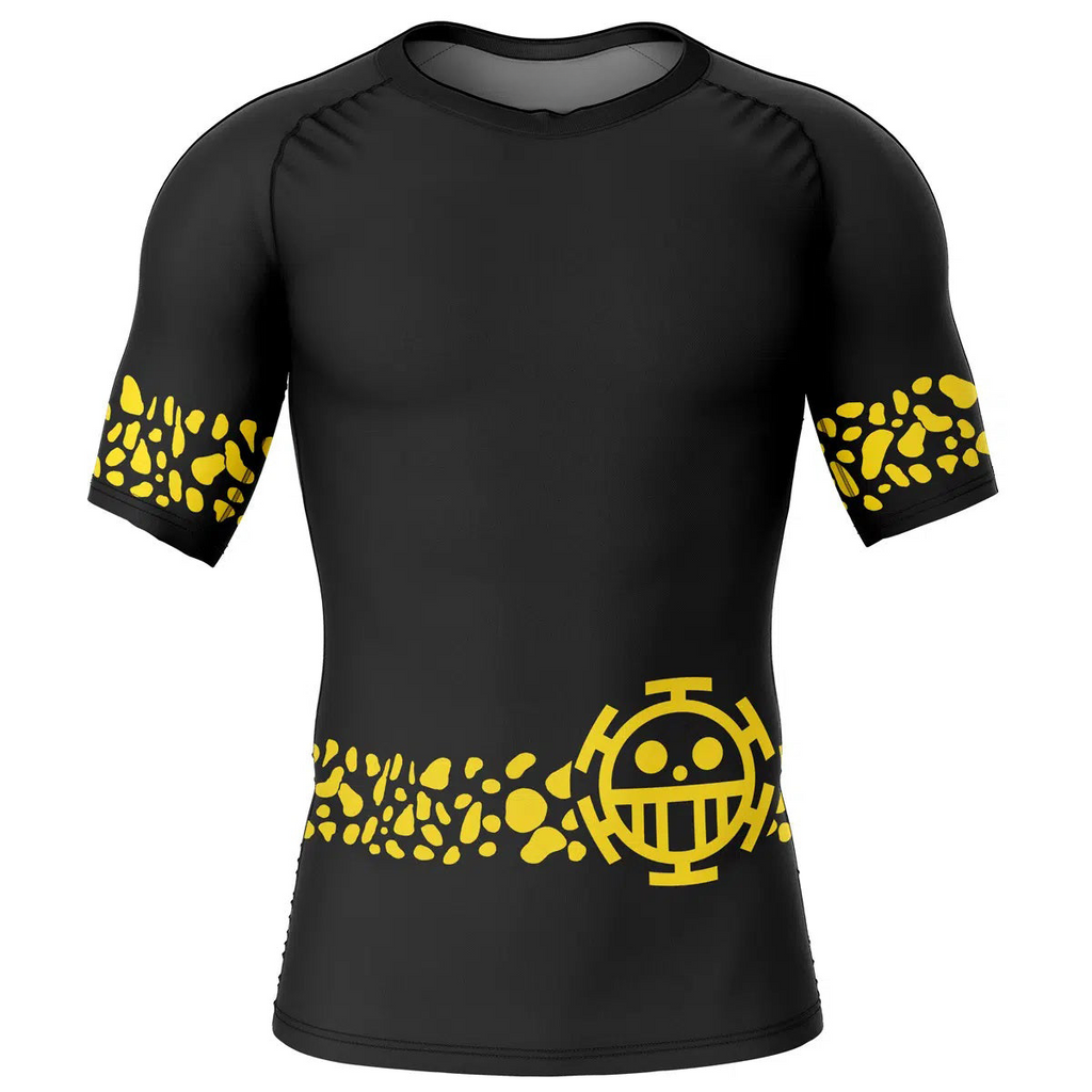 Morukai "Trafalgar Punk Hazard One Piece Short Sleeve Rash Guard Compression Shirt