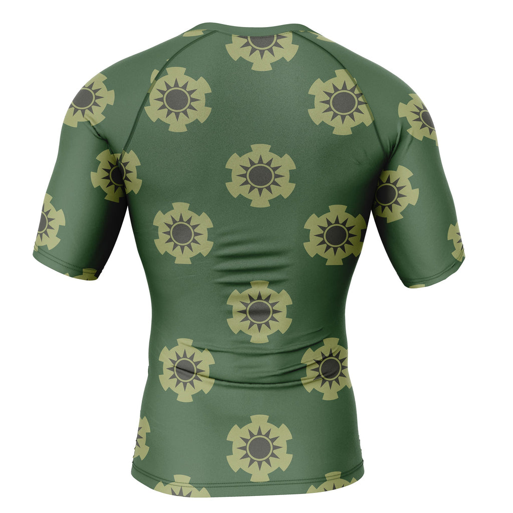 Morukai "Roronoa Zoro Wano" One Piece Short Sleeve Rash Guard Compression Shirt