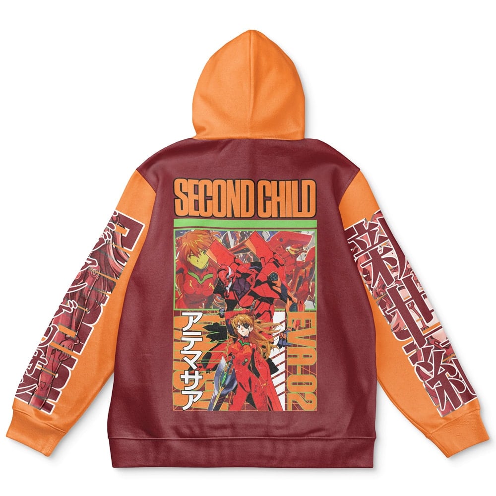 Morukai "Asuka Langley Sohryu x Eva 02 Neon Genesis Evangelion Streetwear Hoodie