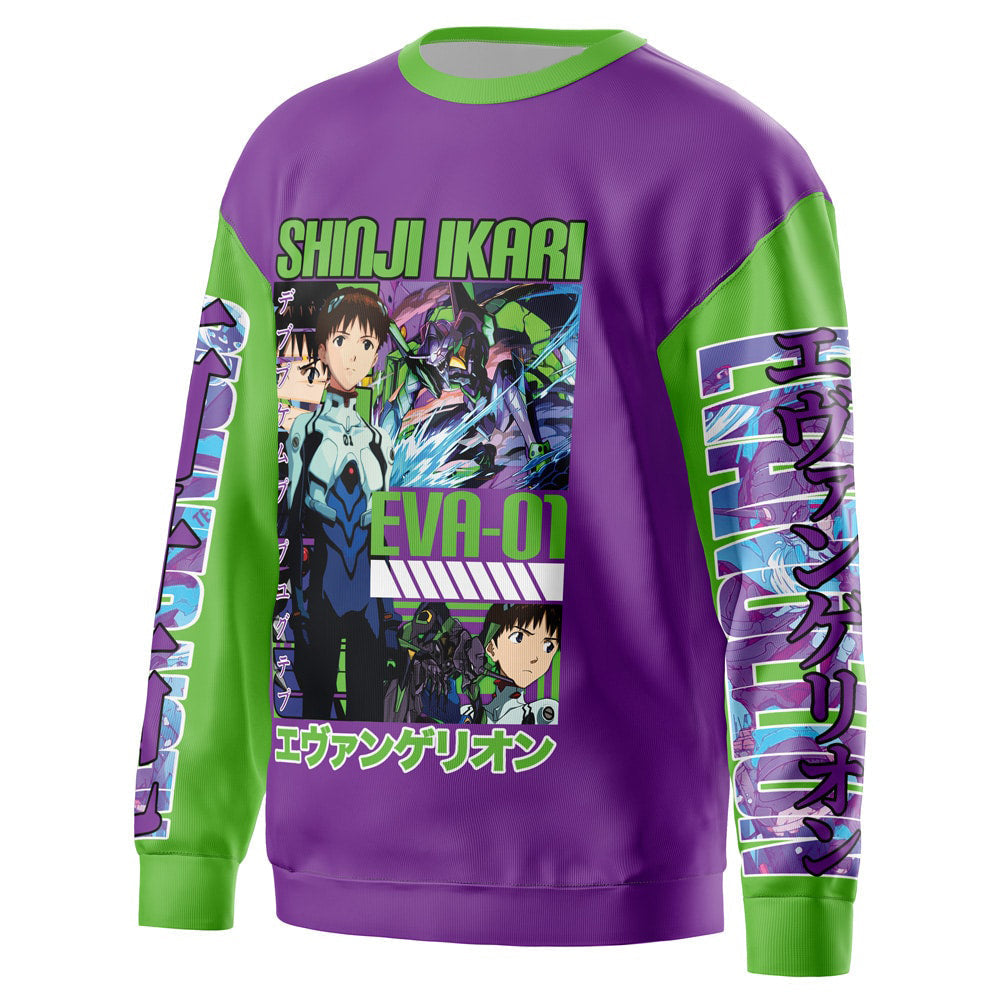 Morukai "Shinji Ikari x Eva 01 Neon Genesis Evangelion Streetwear Sweatshirt