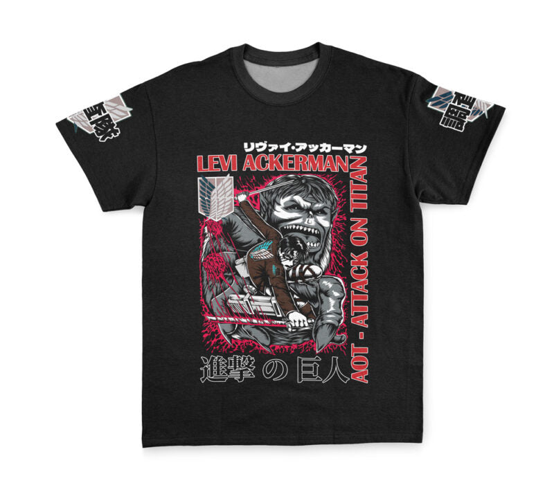 Morukai "Levi Ackerman x Beast Titan Attack on Titan Streetwear T-Shirt