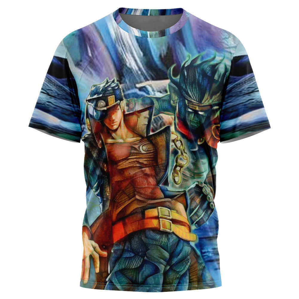 Morukai "Trippy Jotaro Kujo Star Platinum" Jojo's Bizarre Adventure AOP T-Shirt