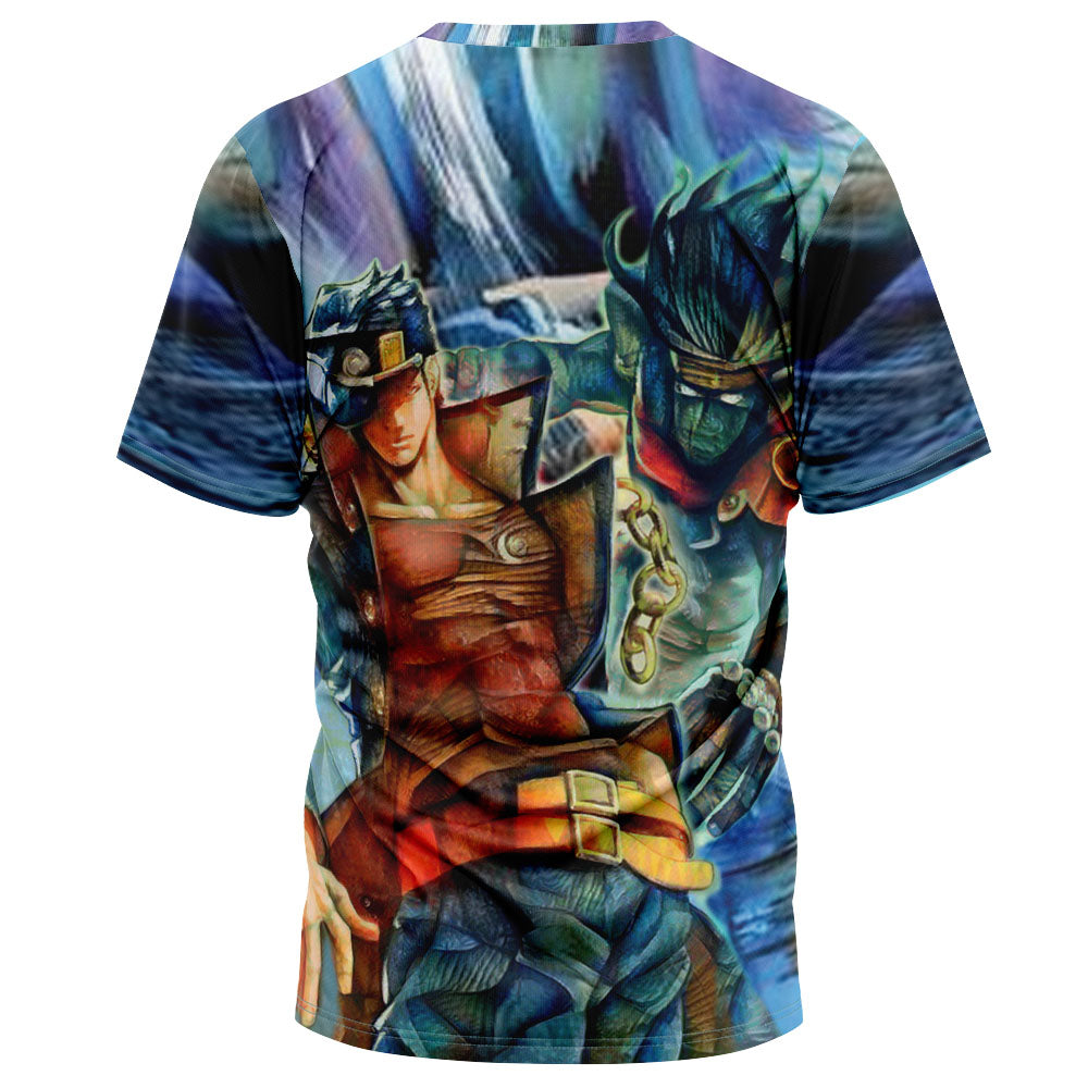 Morukai "Trippy Jotaro Kujo Star Platinum" Jojo's Bizarre Adventure AOP T-Shirt