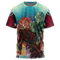 Morukai "Trippy Noriaki Kakyoin Hierophant Green" Jojo's Bizarre Adventure AOP T-Shirt