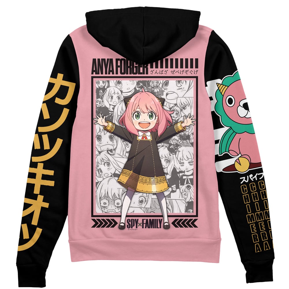 Morukai "Anya Forger" Spy x Family Streetwear Zip Hoodie Jacket