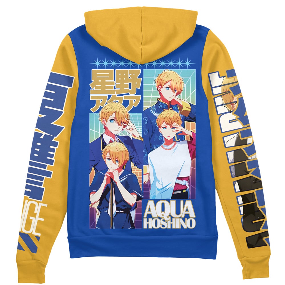 Morukai "Aqua Hoshino Oshi no Ko Streetwear Zip Hoodie Jacket