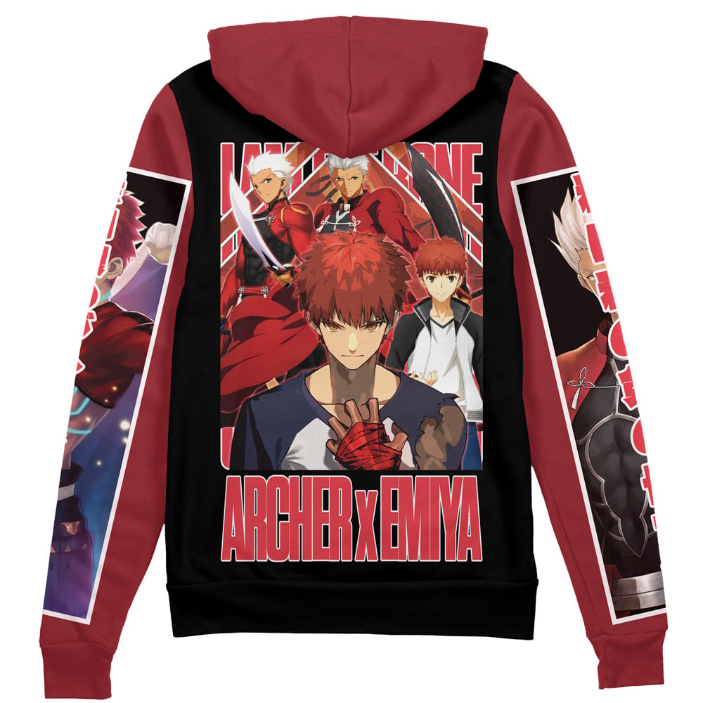 Morukai "Archer x Emiya Fate Stay Night Unlimited Blade Works Streetwear Zip Hoodie Jacket
