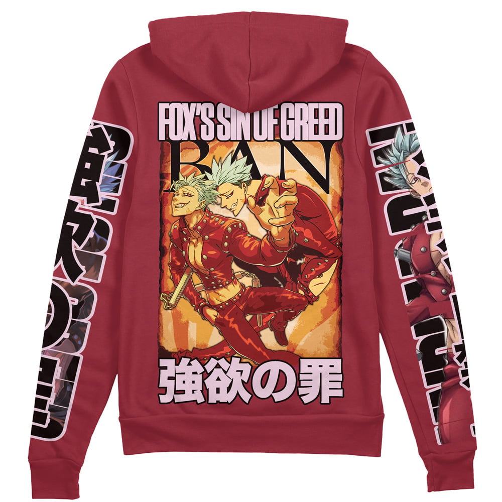 Morukai "Ban" The Seven Deadly Sins Streetwear Zip Hoodie Jacket