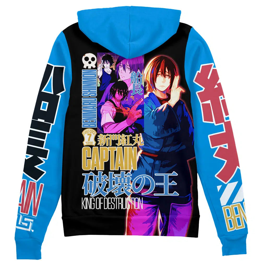 Morukai "Benimaru Shinmon Fire Force Streetwear Zip Hoodie Jacket