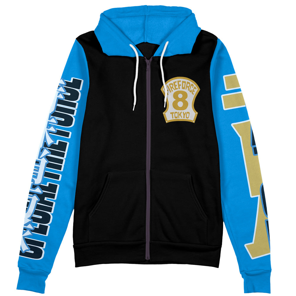 Morukai "Company 8 Fire Force Streetwear Zip Hoodie Jacket