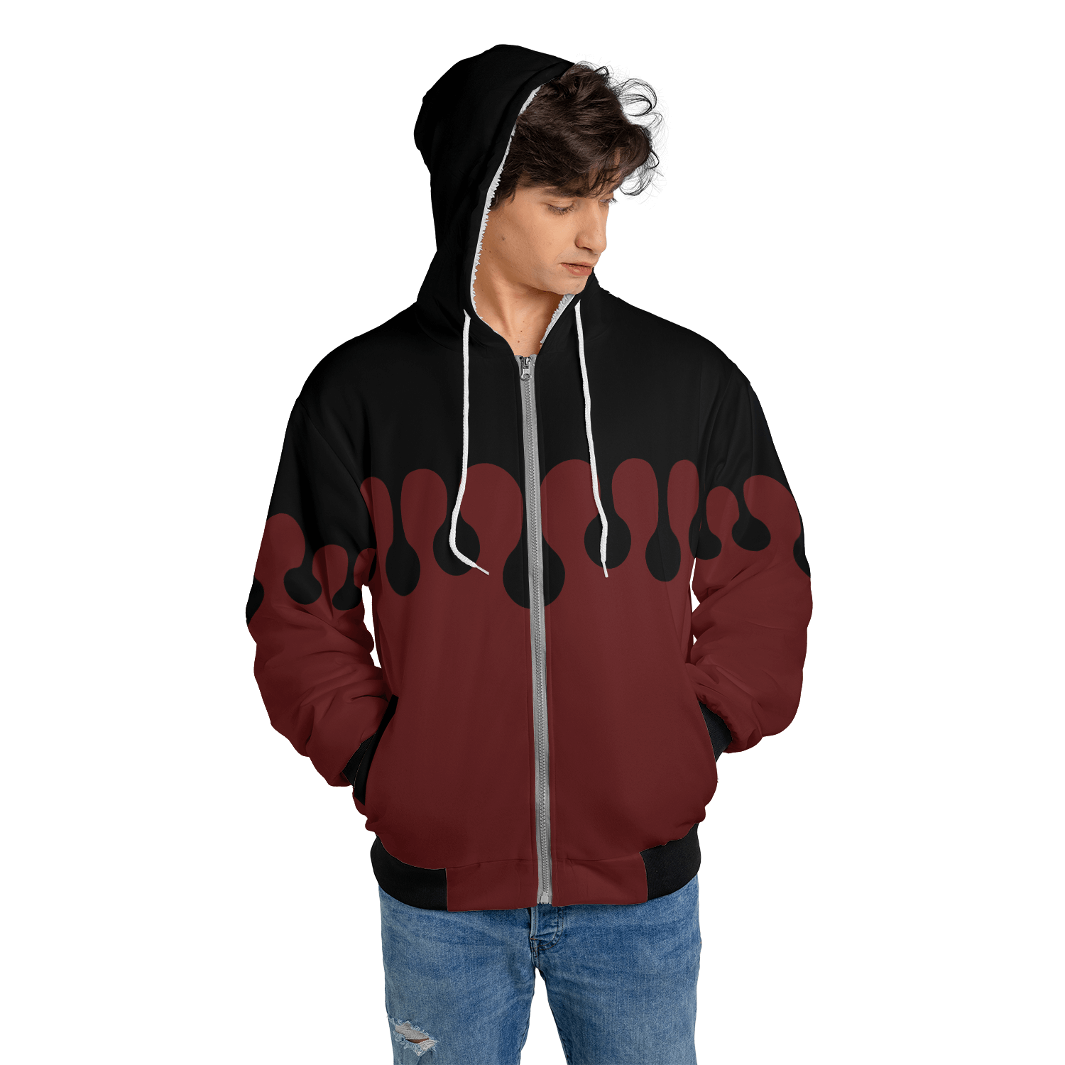 Morukai "Doma Demon Slayer Streetwear Zip Hoodie Jacket