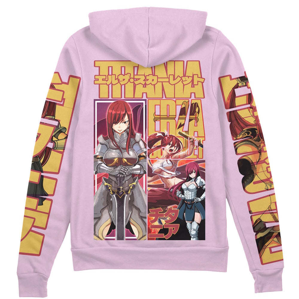Morukai "Erza Scarlet Fairy Tail Streetwear Zip Hoodie Jacket