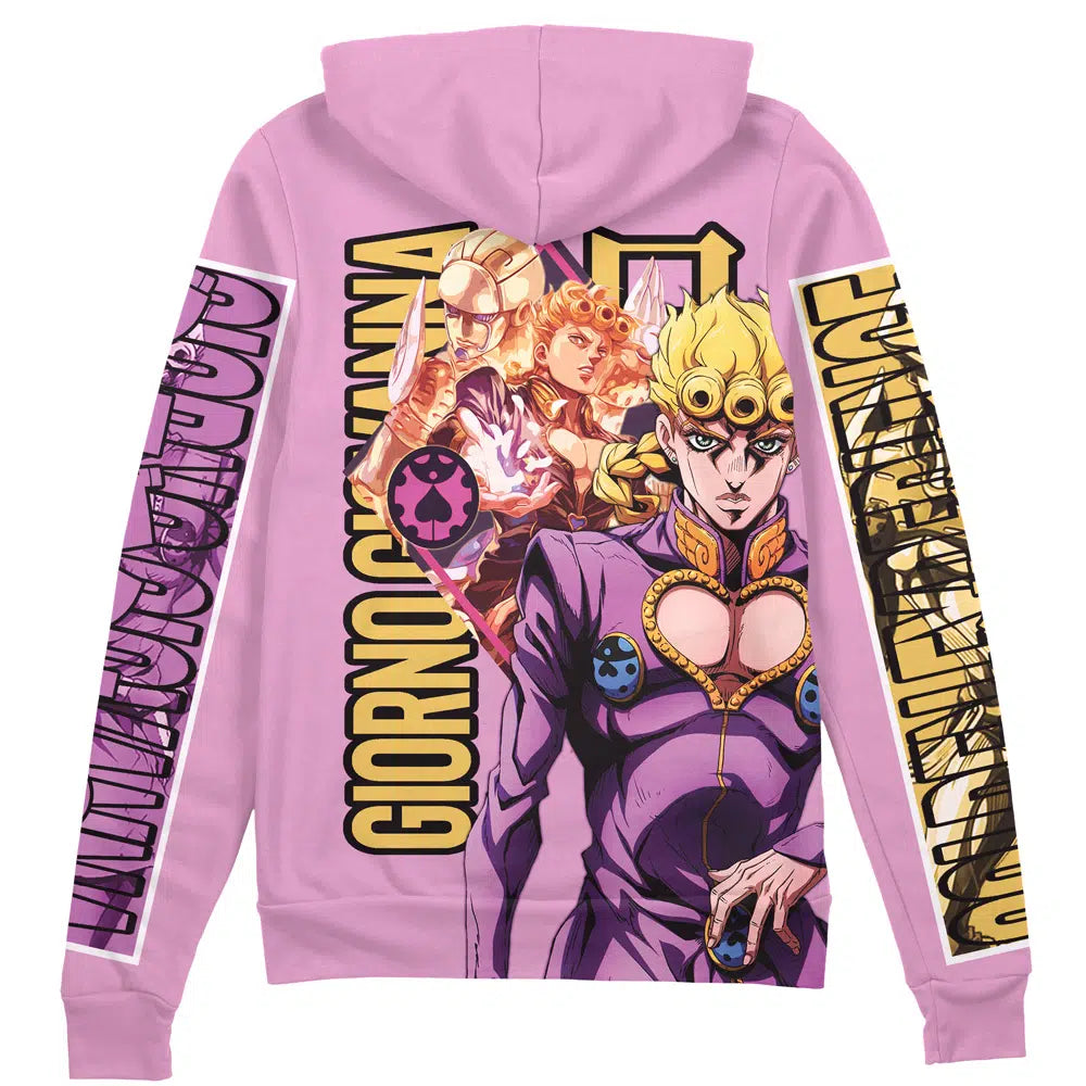 Morukai "Giorno Giovanna" Jojo's Bizarre Adventure Streetwear Zip Hoodie Jacket