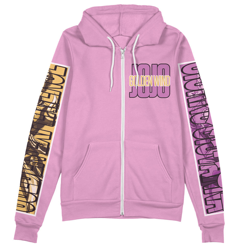 Morukai "Giorno Giovanna" Jojo's Bizarre Adventure Streetwear Zip Hoodie Jacket