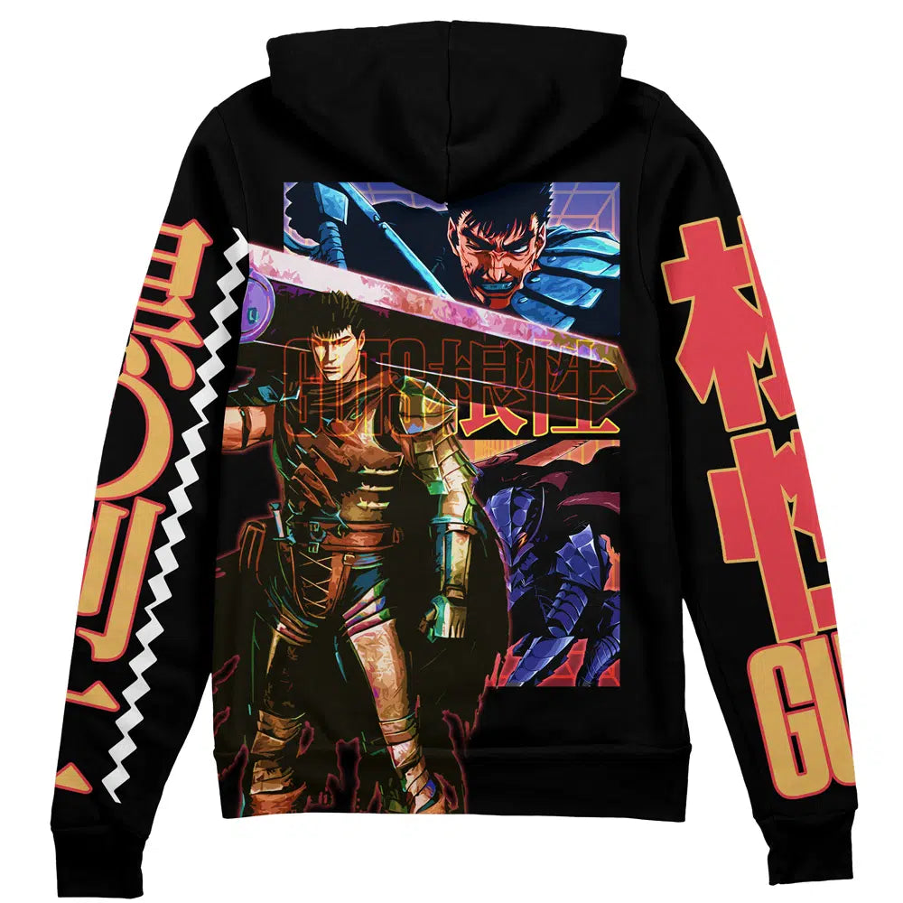 Morukai "Guts Black Swordsman" Berserk Streetwear Zip Hoodie Jacket