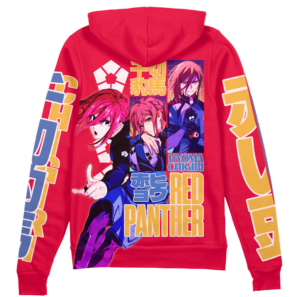 Morukai "Hyoma Chigiri" Blue Lock Streetwear Zip Hoodie Jacket