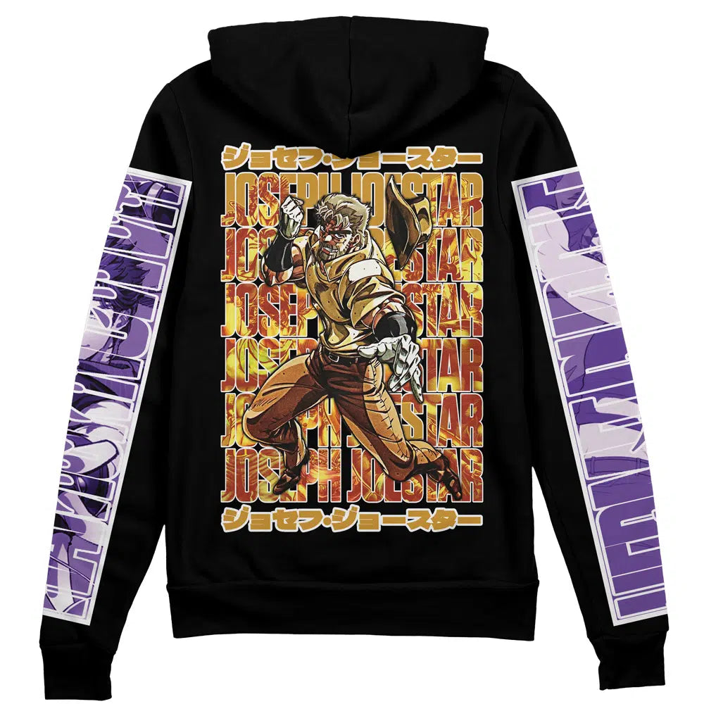 Morukai "Joseph Joestar" Jojo's Bizarre Adventure Streetwear Zip Hoodie Jacket