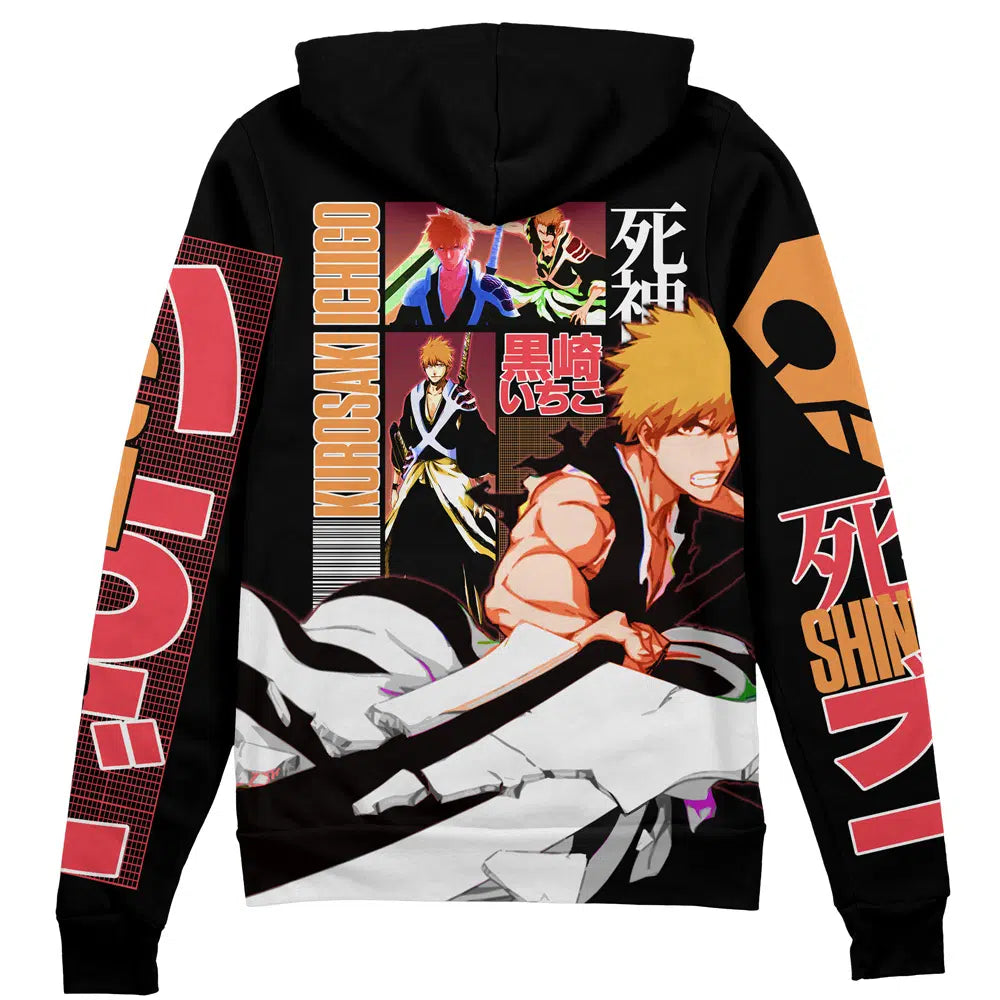 Morukai "Kurosaki Ichigo TYBWA V3 Bleach Streetwear Zip Hoodie Jacket