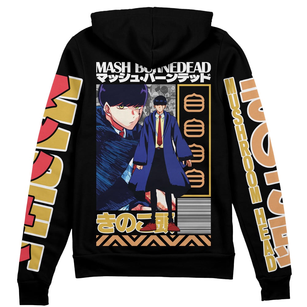 Morukai "Mash Burnedead Mashle Streetwear Zip Hoodie Jacket