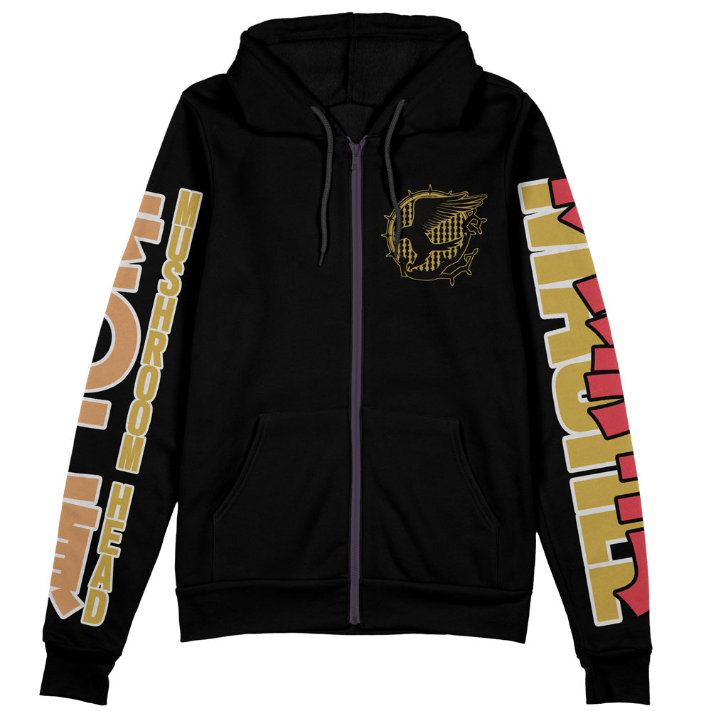 Morukai "Mash Burnedead Mashle Streetwear Zip Hoodie Jacket