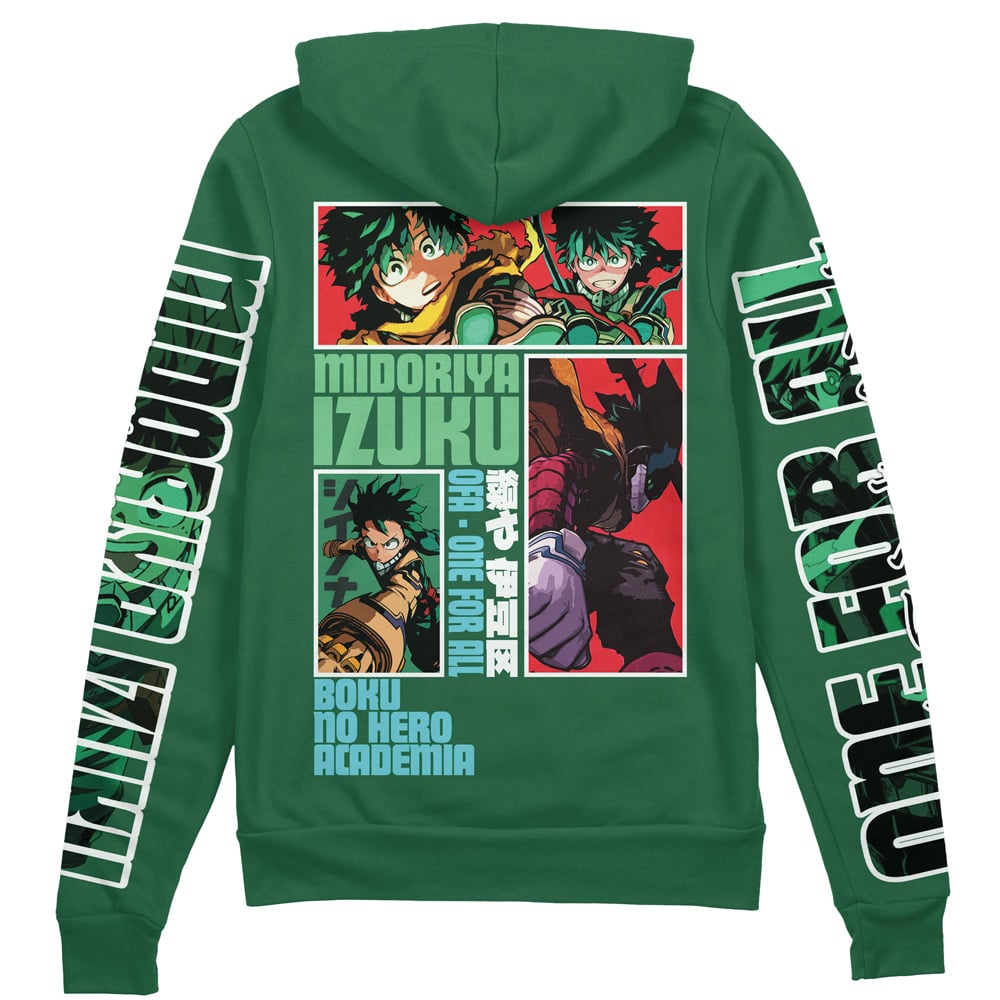 Morukai "Izuku Deku Midoriya" My Hero Academia Streetwear Zip Hoodie Jacket