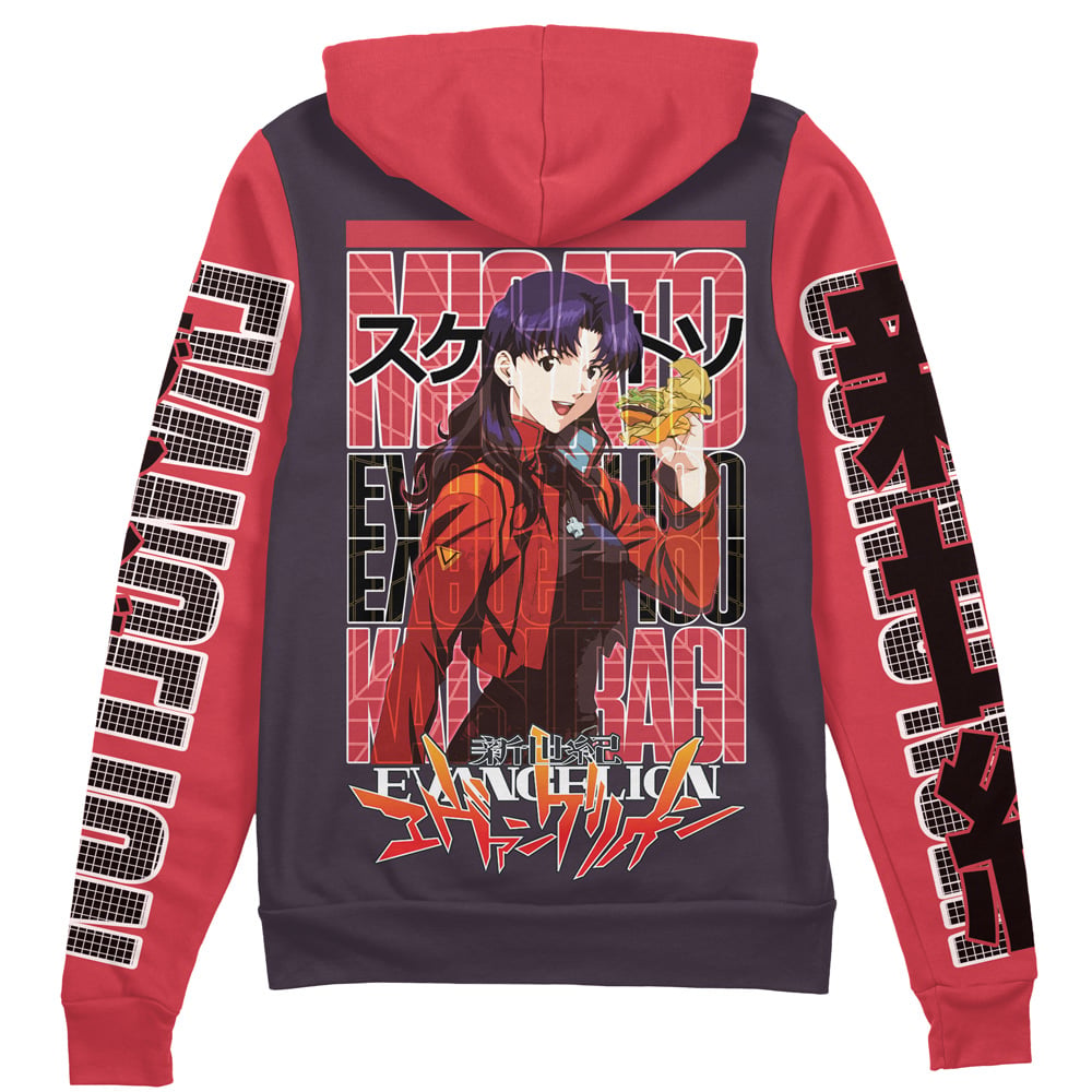 Morukai "Misato Katsuragi Neon Genesis Evangelion Streetwear Zip Hoodie Jacket