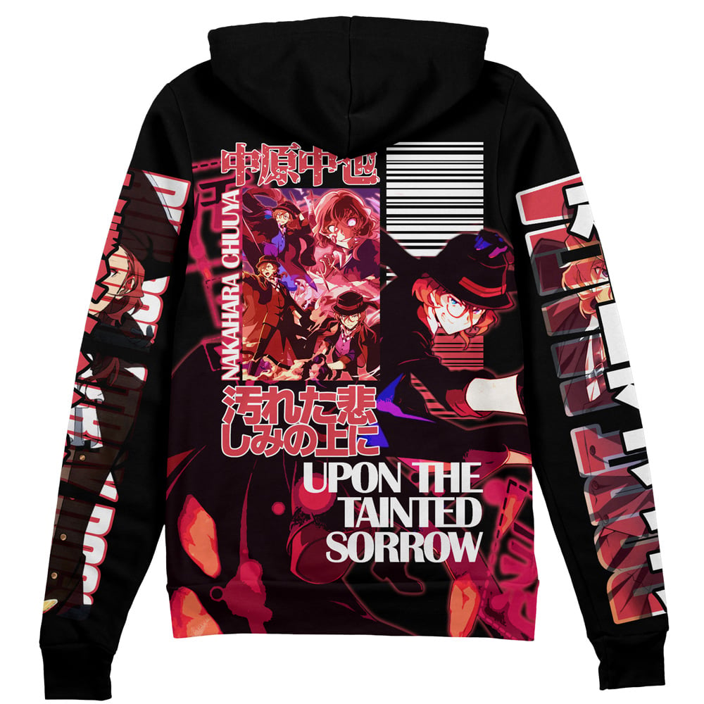 Morukai "Nakahara Chuuya Bungou Stray Dogs Streetwear Zip Hoodie Jacket