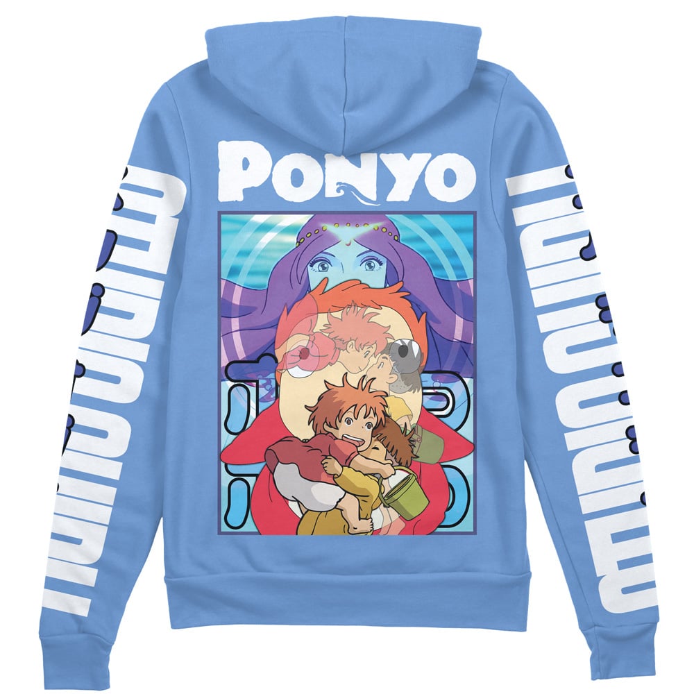Morukai "Ponyo The Goldfish Girl" Ponyo Streetwear Zip Hoodie Jacket