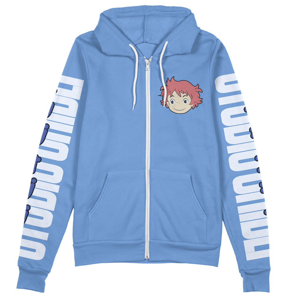 Morukai "Ponyo The Goldfish Girl" Ponyo Streetwear Zip Hoodie Jacket