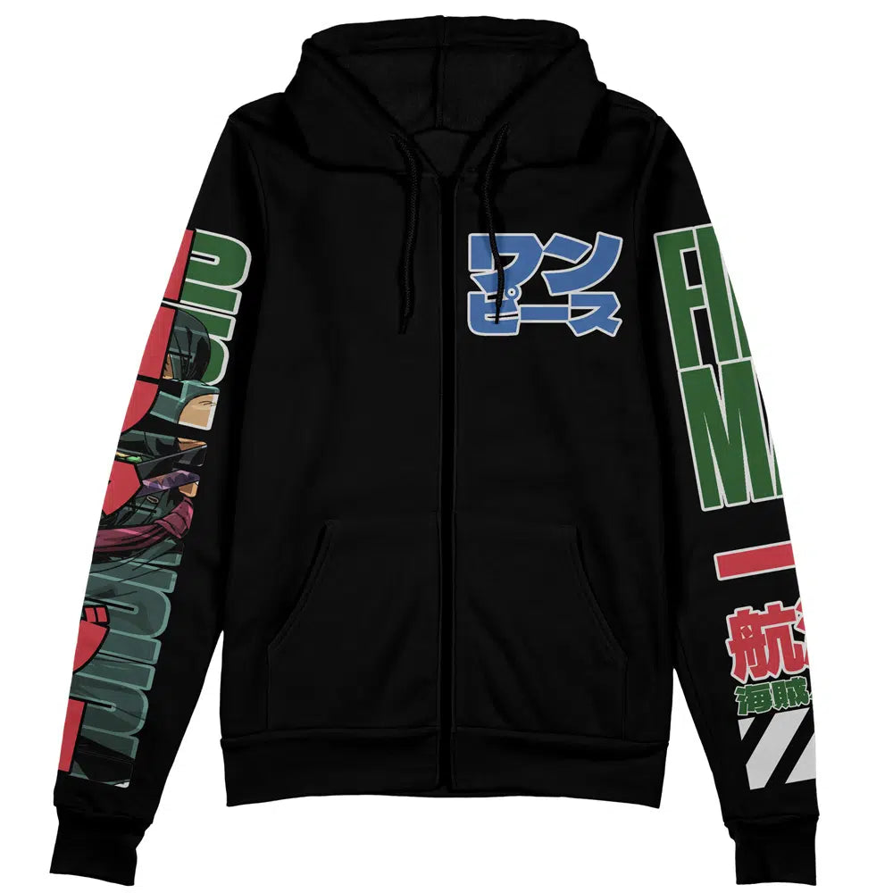 Morukai "Roronoa Zoro" One Piece Streetwear Zip Hoodie Jacket