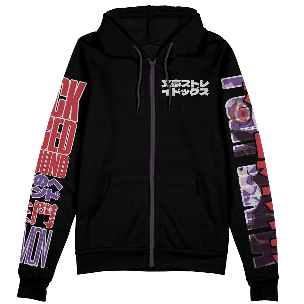 Morukai "Ryunosuke Akutagawa Bungou Stray Dogs Streetwear Zip Hoodie Jacket