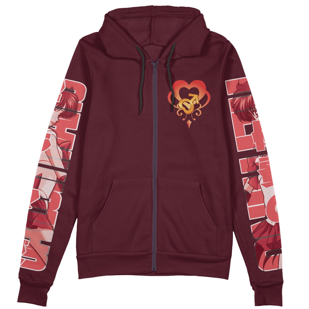 Morukai "Sailor Mars Sailor Moon Streetwear Zip Hoodie Jacket