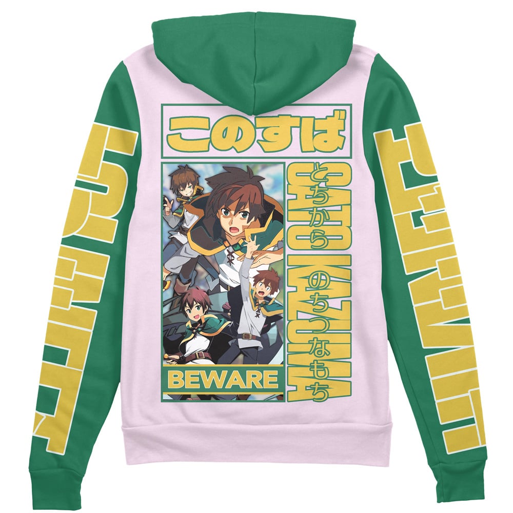 Morukai "Sato Kazuma Konosuba Streetwear Zip Hoodie Jacket