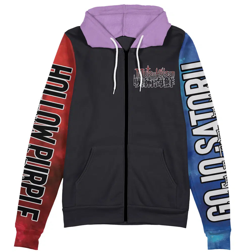 Morukai "Satoru Gojo Hollow Purple" Jujutsu Kaisen Streetwear Zip Hoodie Jacket