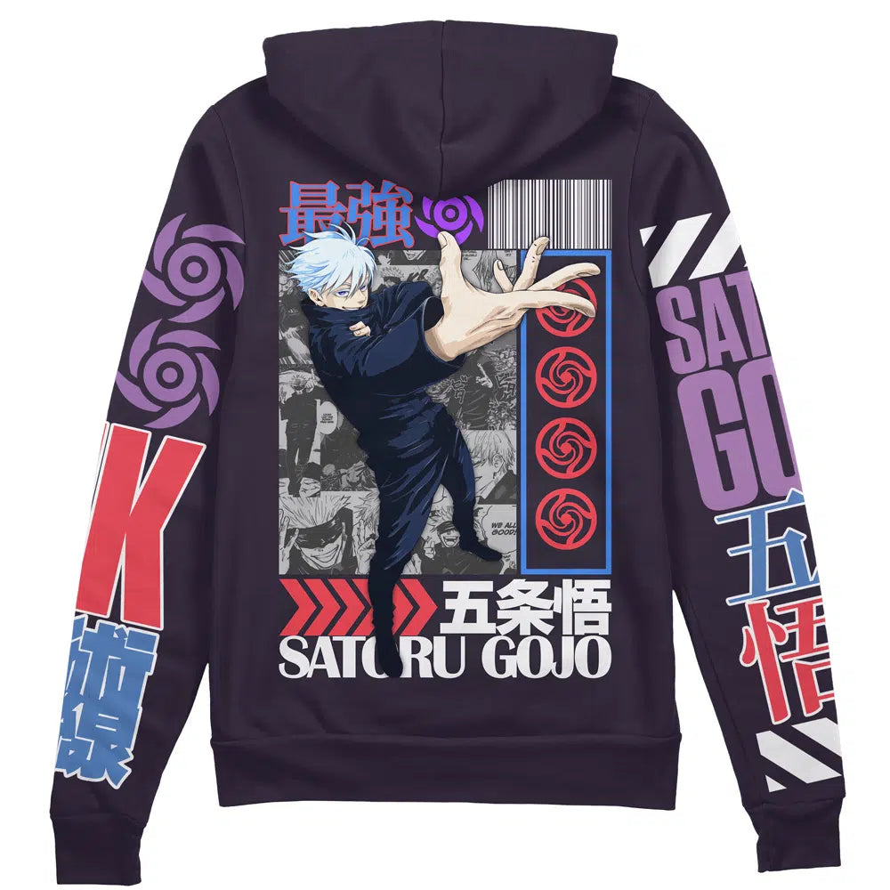 Morukai "Satoru Gojo" Jujutsu Kaisen Streetwear Zip Hoodie Jacket