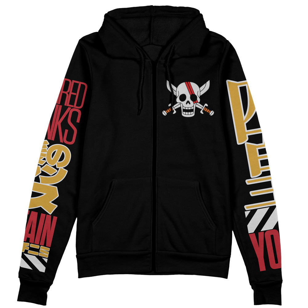 Morukai "Shanks One Piece Streetwear Zip Hoodie Jacket