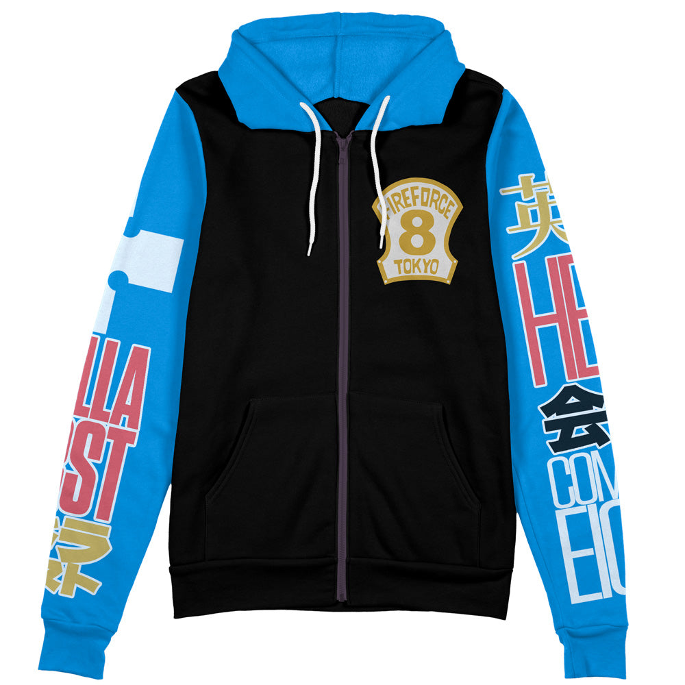 Morukai "Shinra Kusakabe Fire Force Streetwear Zip Hoodie Jacket