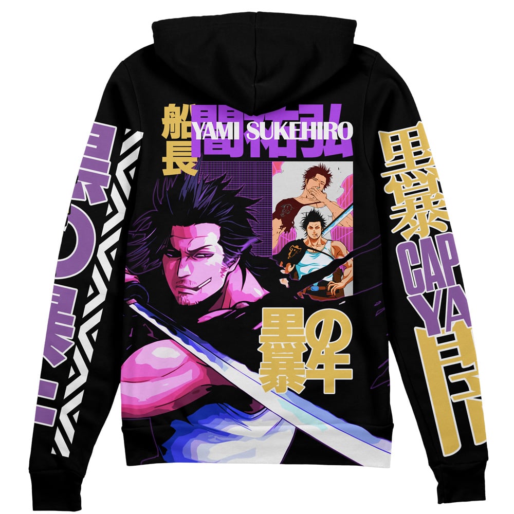 Morukai "Yami Sukehiro V3 Black Clover Streetwear Zip Hoodie Jacket