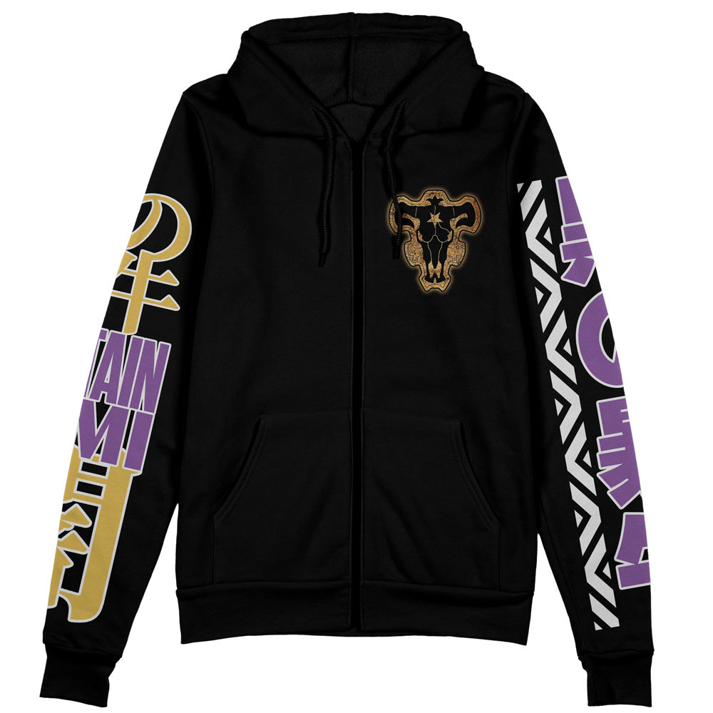 Morukai "Yami Sukehiro V3 Black Clover Streetwear Zip Hoodie Jacket
