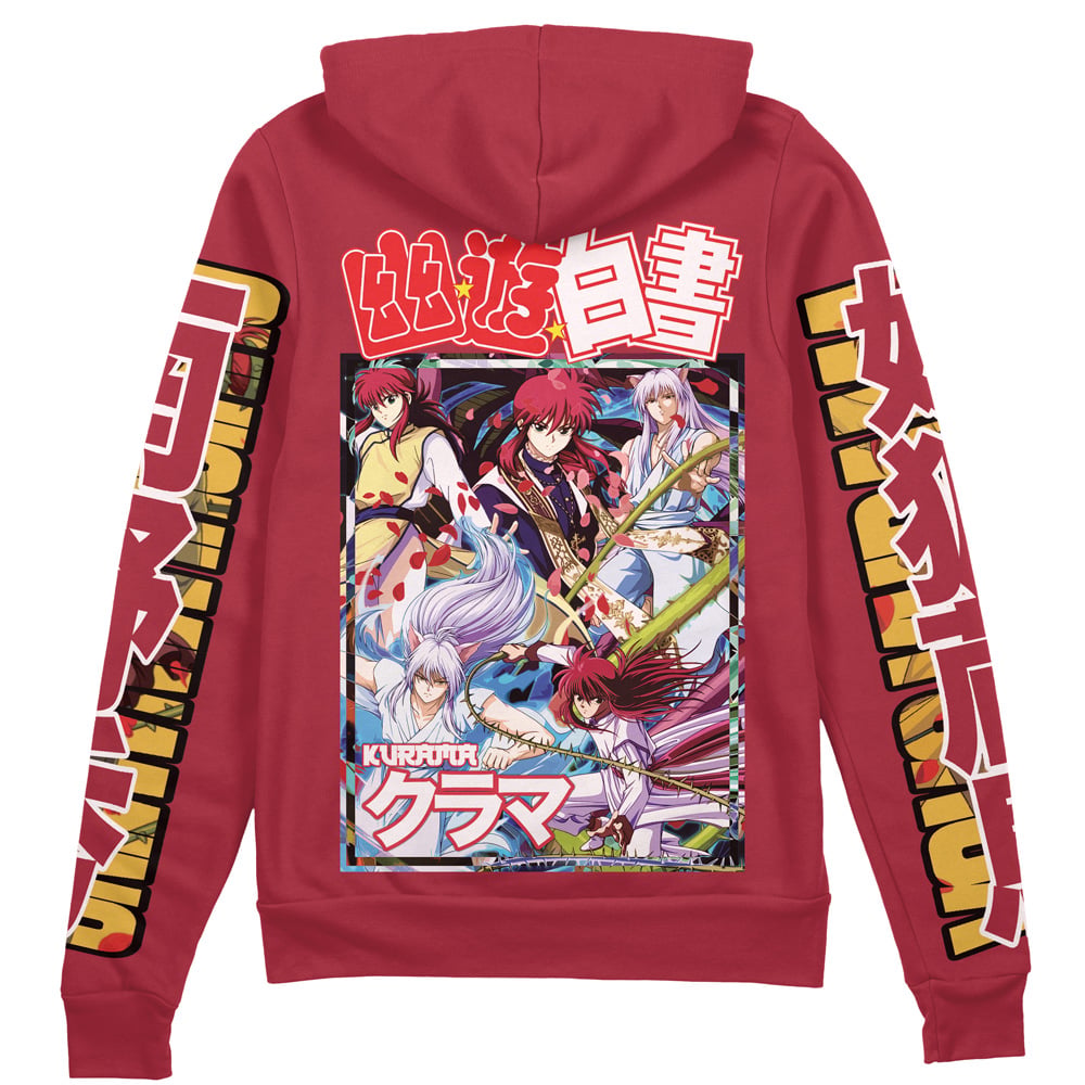Morukai "Yoko Kurama Yuyu Hakusho Streetwear Zip Hoodie Jacket