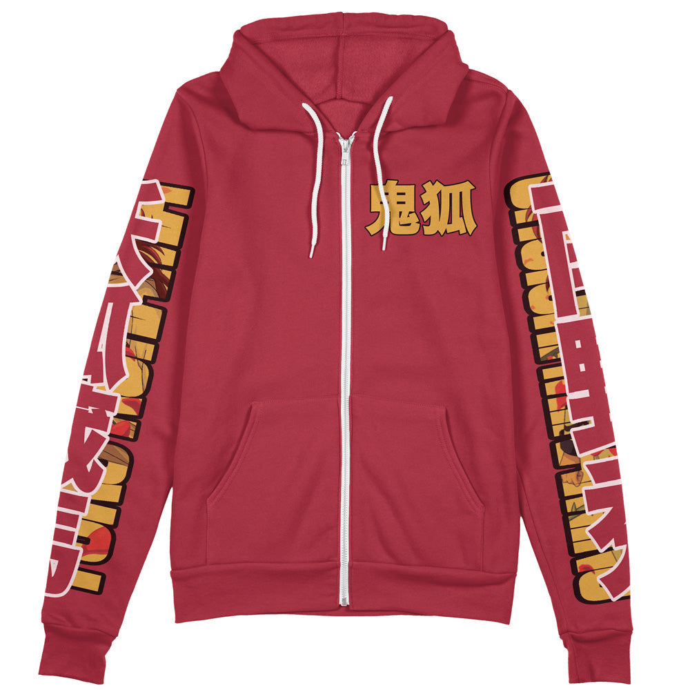 Morukai "Yoko Kurama Yuyu Hakusho Streetwear Zip Hoodie Jacket