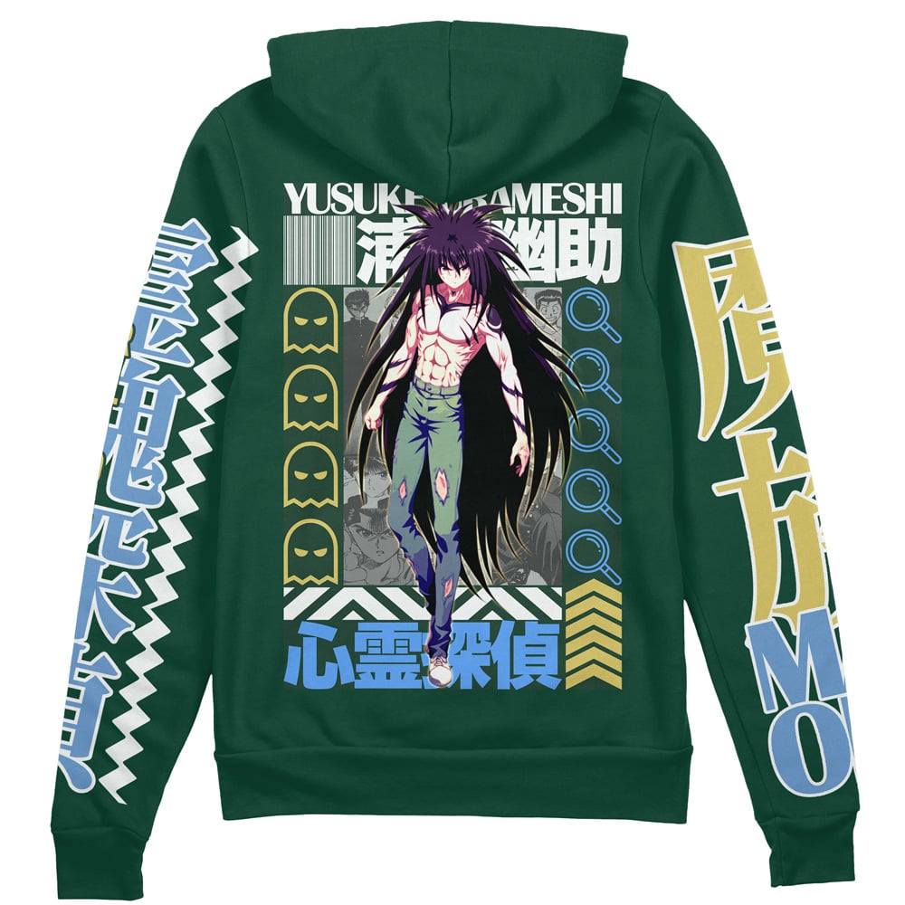 Morukai "Yusuke Urameshi V2 Yuyu Hakusho Streetwear Zip Hoodie Jacket