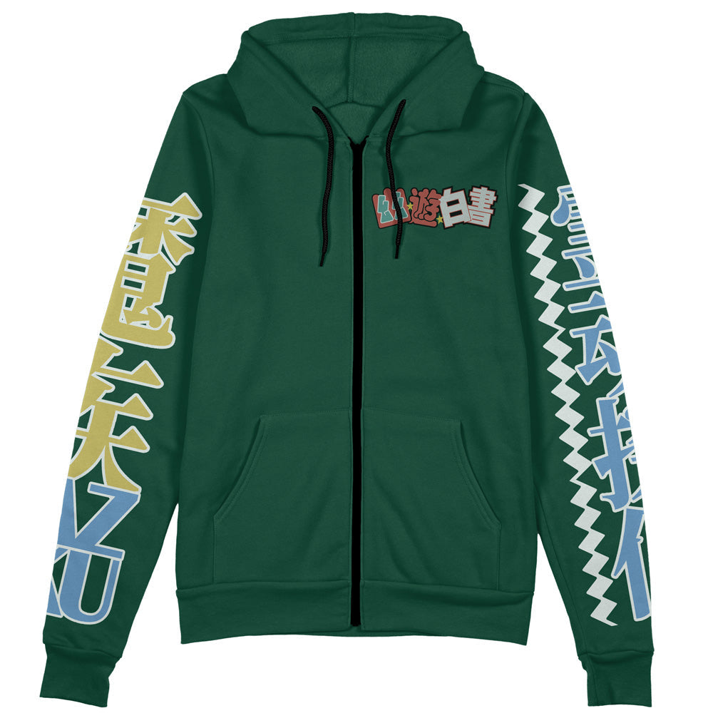 Morukai "Yusuke Urameshi V2 Yuyu Hakusho Streetwear Zip Hoodie Jacket